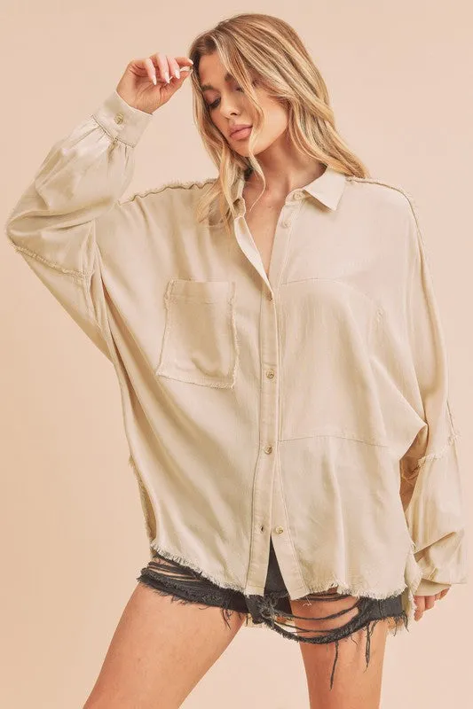 100% Cotton Button Up Gauzey Shirt