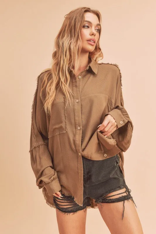 100% Cotton Button Up Gauzey Shirt