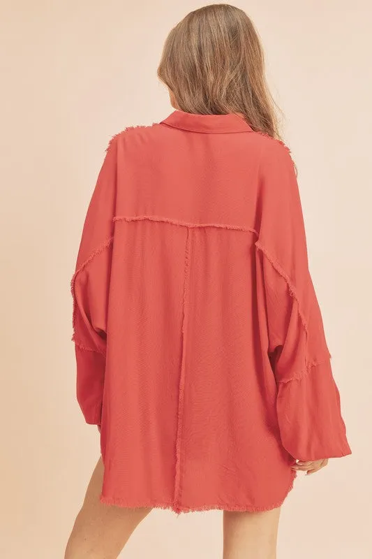 100% Cotton Button Up Gauzey Shirt