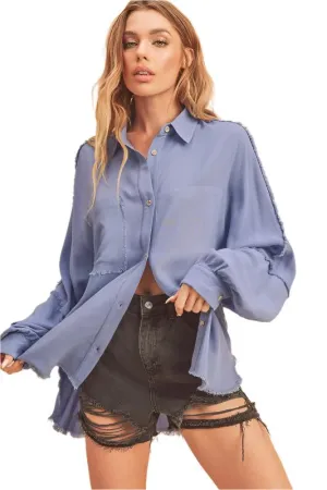 100% Cotton Button Up Gauzey Shirt