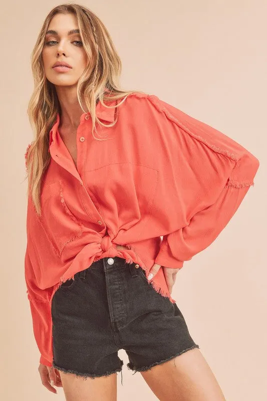 100% Cotton Button Up Gauzey Shirt