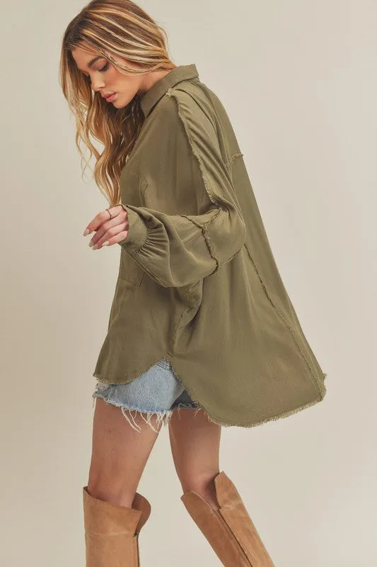 100% Cotton Button Up Gauzey Shirt