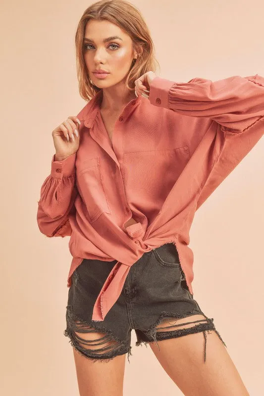100% Cotton Button Up Gauzey Shirt