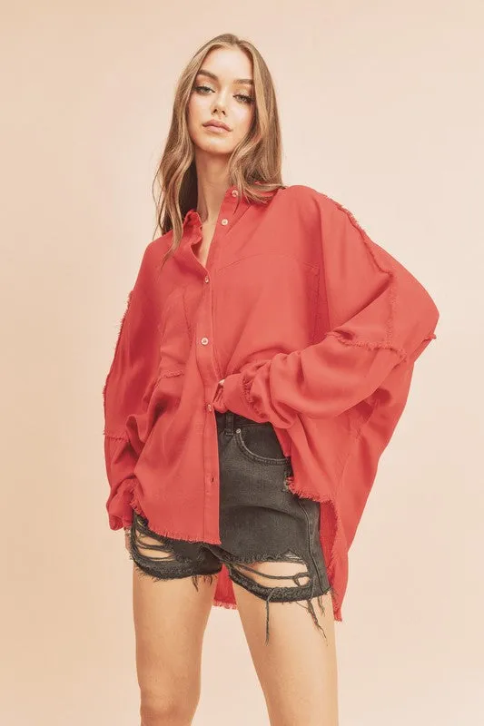 100% Cotton Button Up Gauzey Shirt