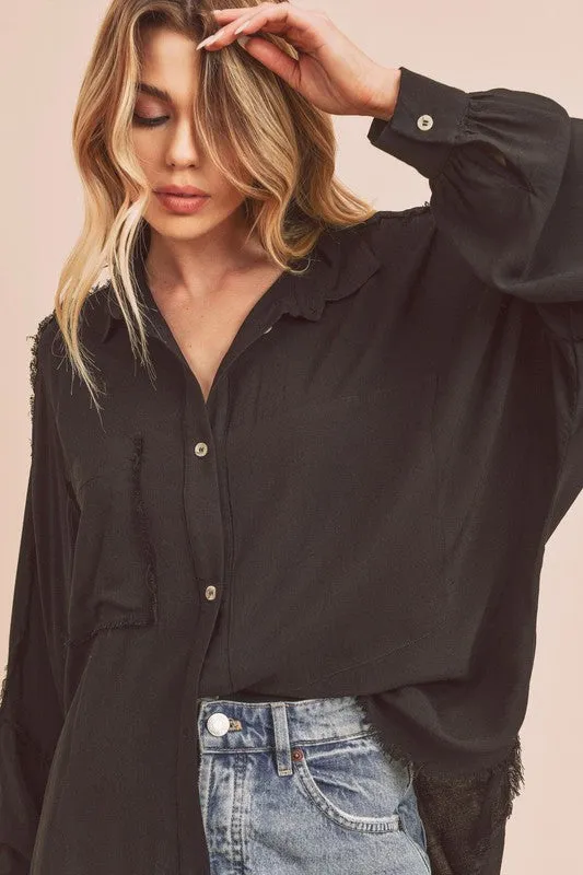 100% Cotton Button Up Gauzey Shirt