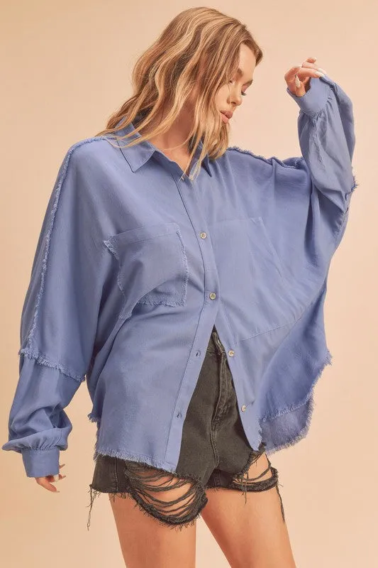 100% Cotton Button Up Gauzey Shirt