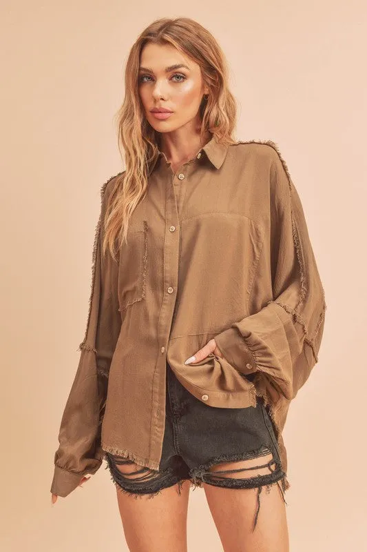 100% Cotton Button Up Gauzey Shirt