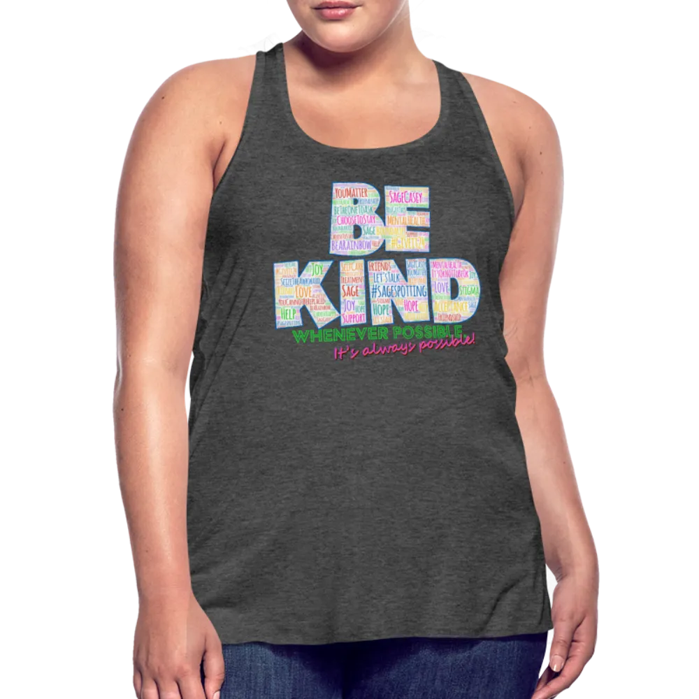 2024 *BE KIND* Rainbow Party Women's Flowy Tank Top by Bella