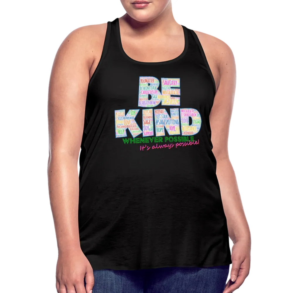 2024 *BE KIND* Rainbow Party Women's Flowy Tank Top by Bella