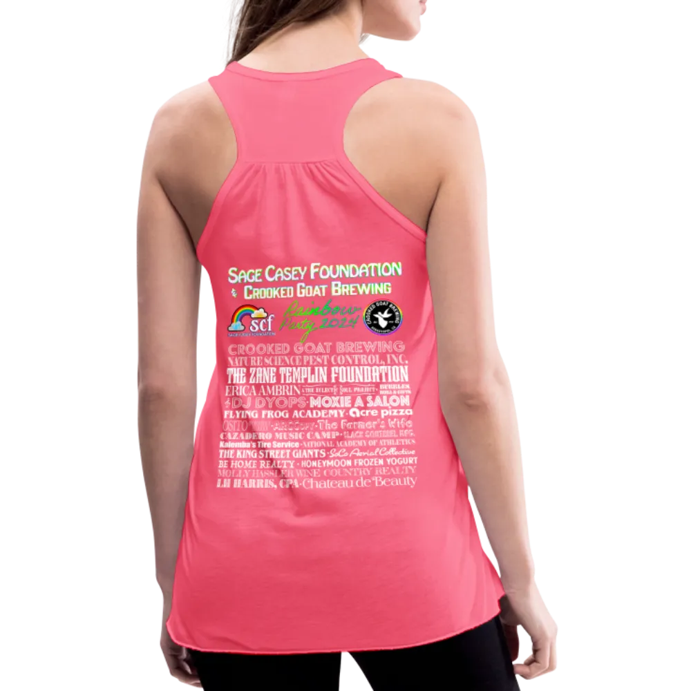 2024 *BE KIND* Rainbow Party Women's Flowy Tank Top by Bella