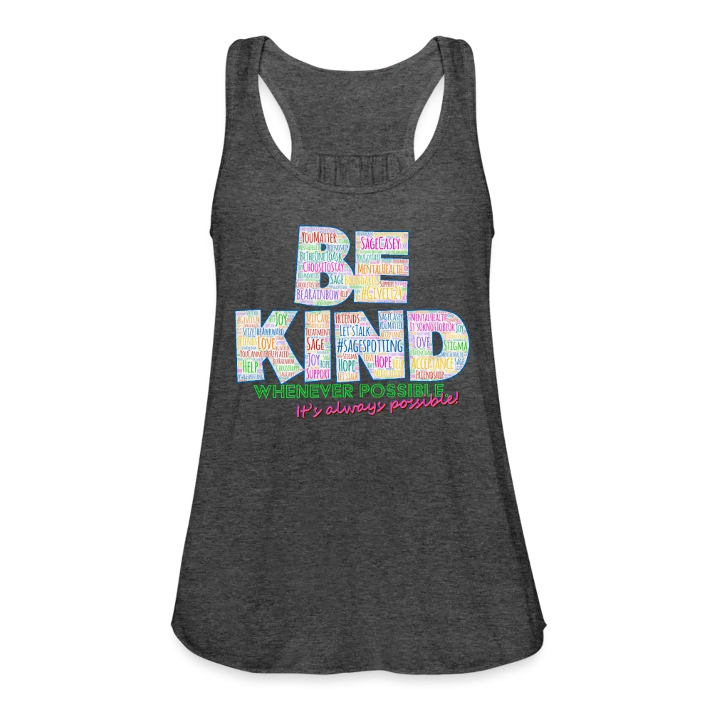 2024 *BE KIND* Rainbow Party Women's Flowy Tank Top by Bella