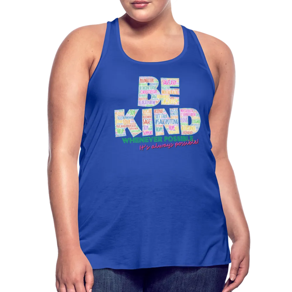 2024 *BE KIND* Rainbow Party Women's Flowy Tank Top by Bella