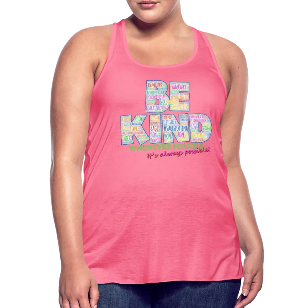 2024 *BE KIND* Rainbow Party Women's Flowy Tank Top by Bella