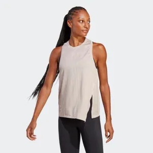 Adidas Womens HIIT Aeroready Quickburn Tank Wonder Taupe/White