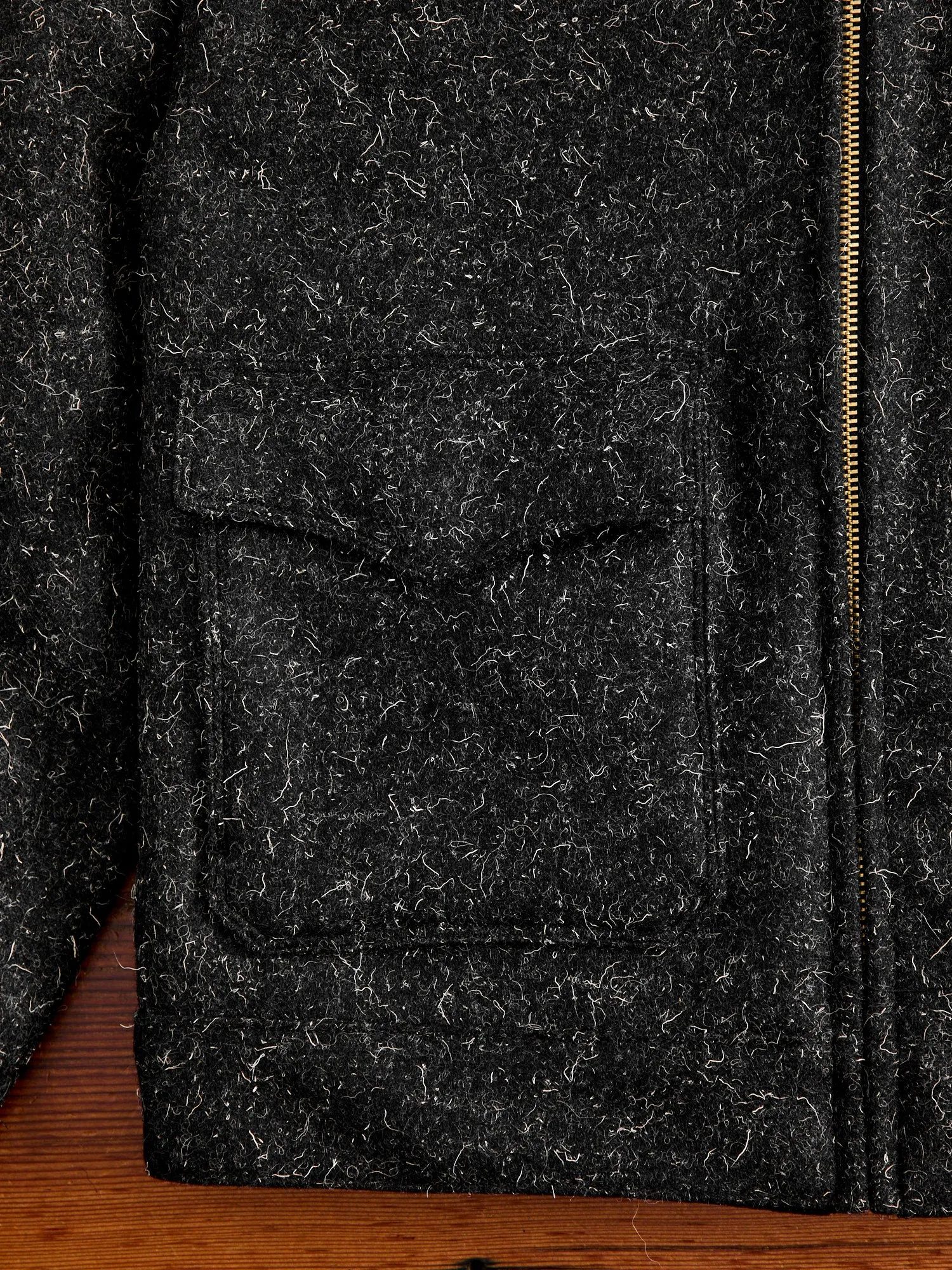 Alcorn Jacket in Black Wool