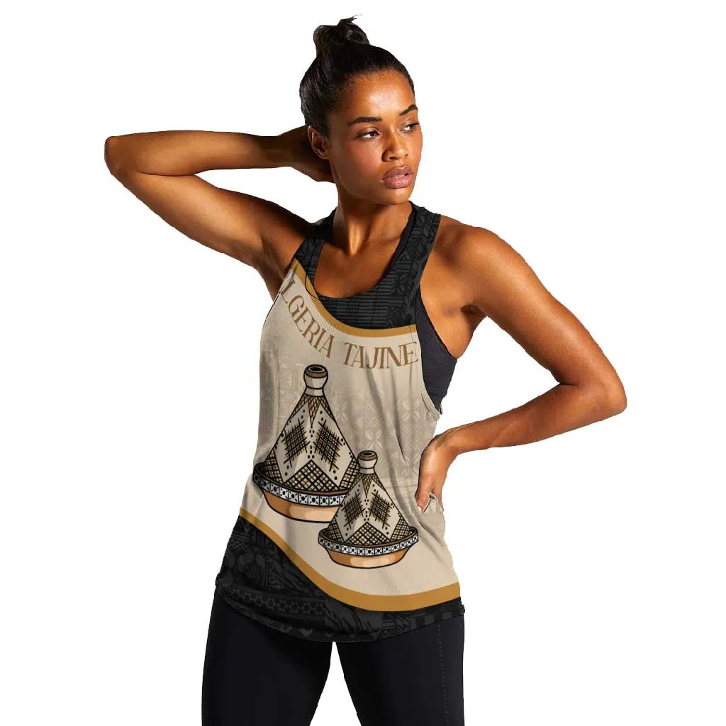 Algeria Tajine Dish Personalized Women Racerback Tank with African Tribal Pattern LT9