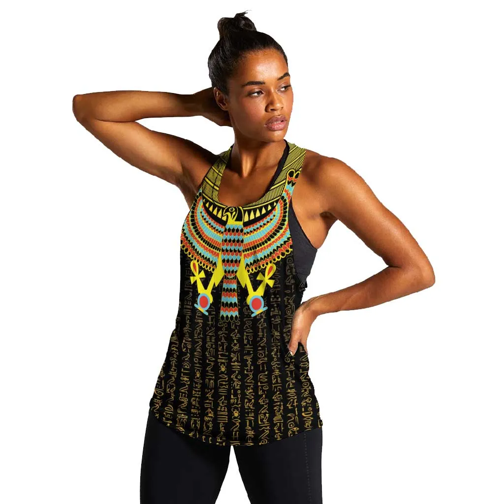 Ancient Egyptian Women Racerback Tank Symbol of Horus The Falcon God LT9
