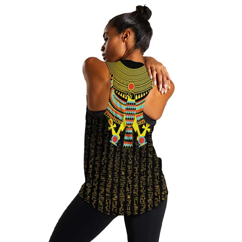 Ancient Egyptian Women Racerback Tank Symbol of Horus The Falcon God LT9