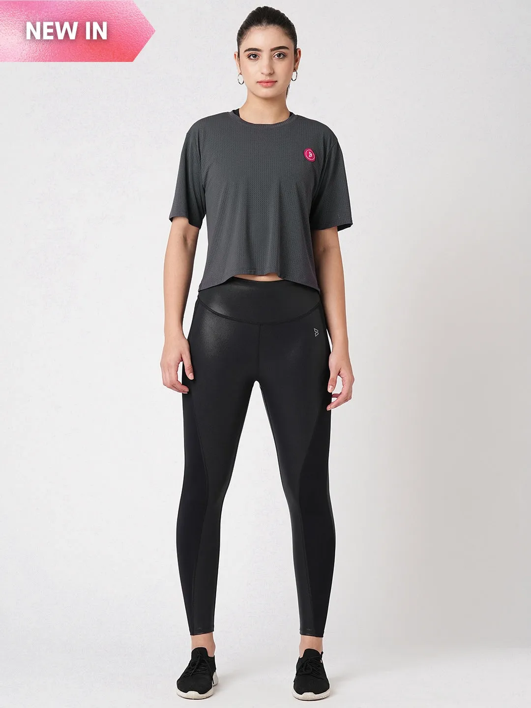 Ash Grey Boxy Mesh Tee