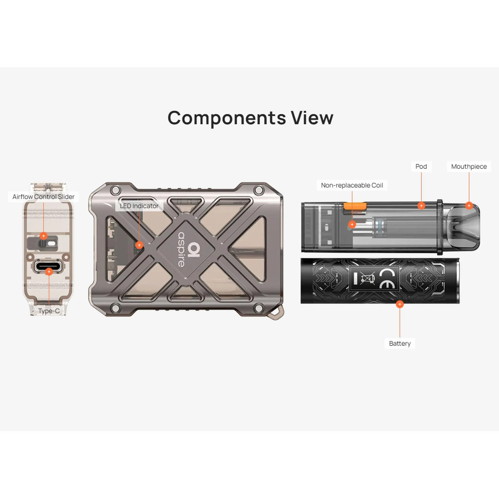 Aspire - GoTek X II Kit (4.5 ml) 800 mAh E-Zigarette