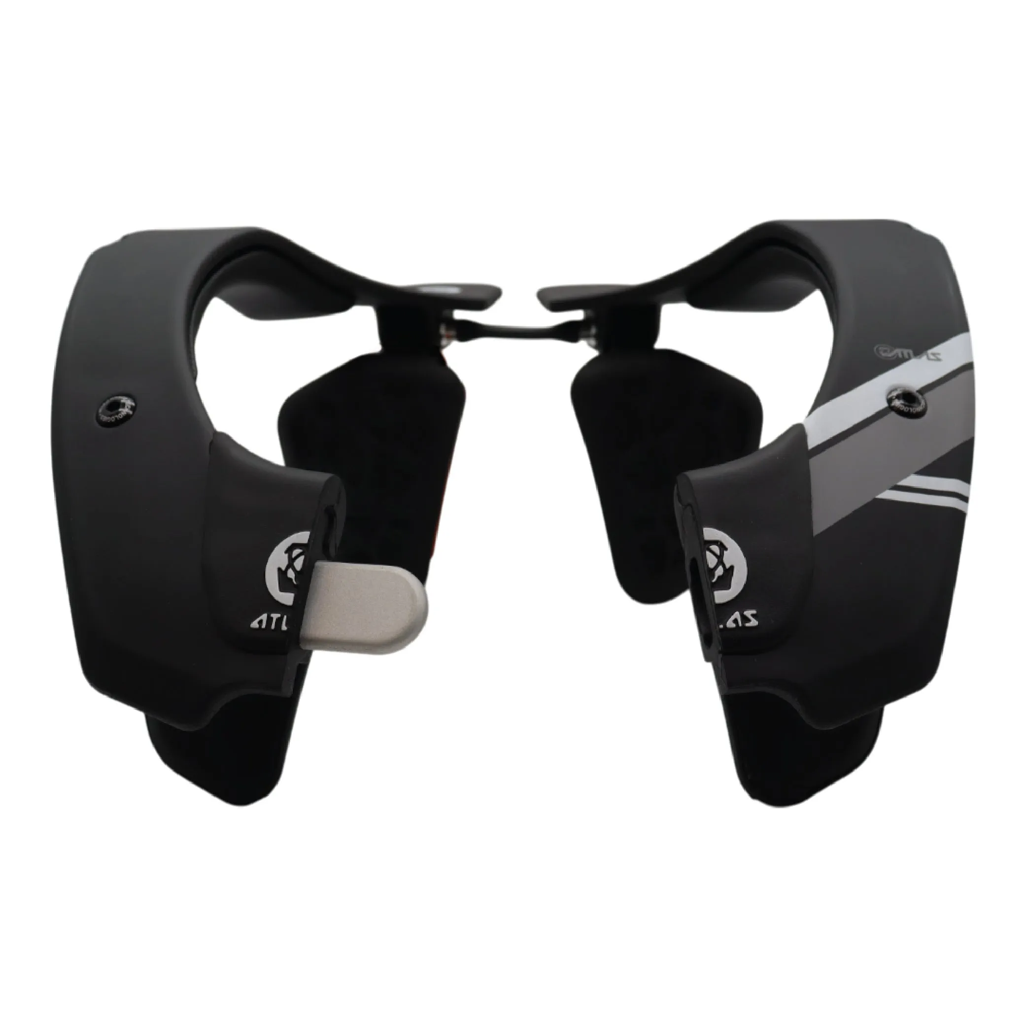 Atlas Air Lite Anti-Compression Sport Neck Brace (Adult - Medium) for Use In: Powersports, Offroad Racing, Motocross, Mountain Biking, BMX, Snowmobiling, Snowboarding (Black)