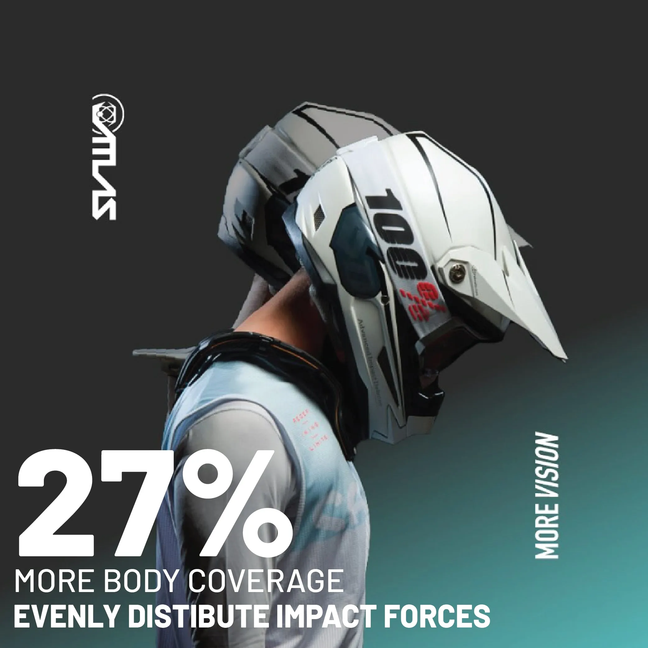 Atlas Air Lite Anti-Compression Sport Neck Brace (Adult - Medium) for Use In: Powersports, Offroad Racing, Motocross, Mountain Biking, BMX, Snowmobiling, Snowboarding (Black)