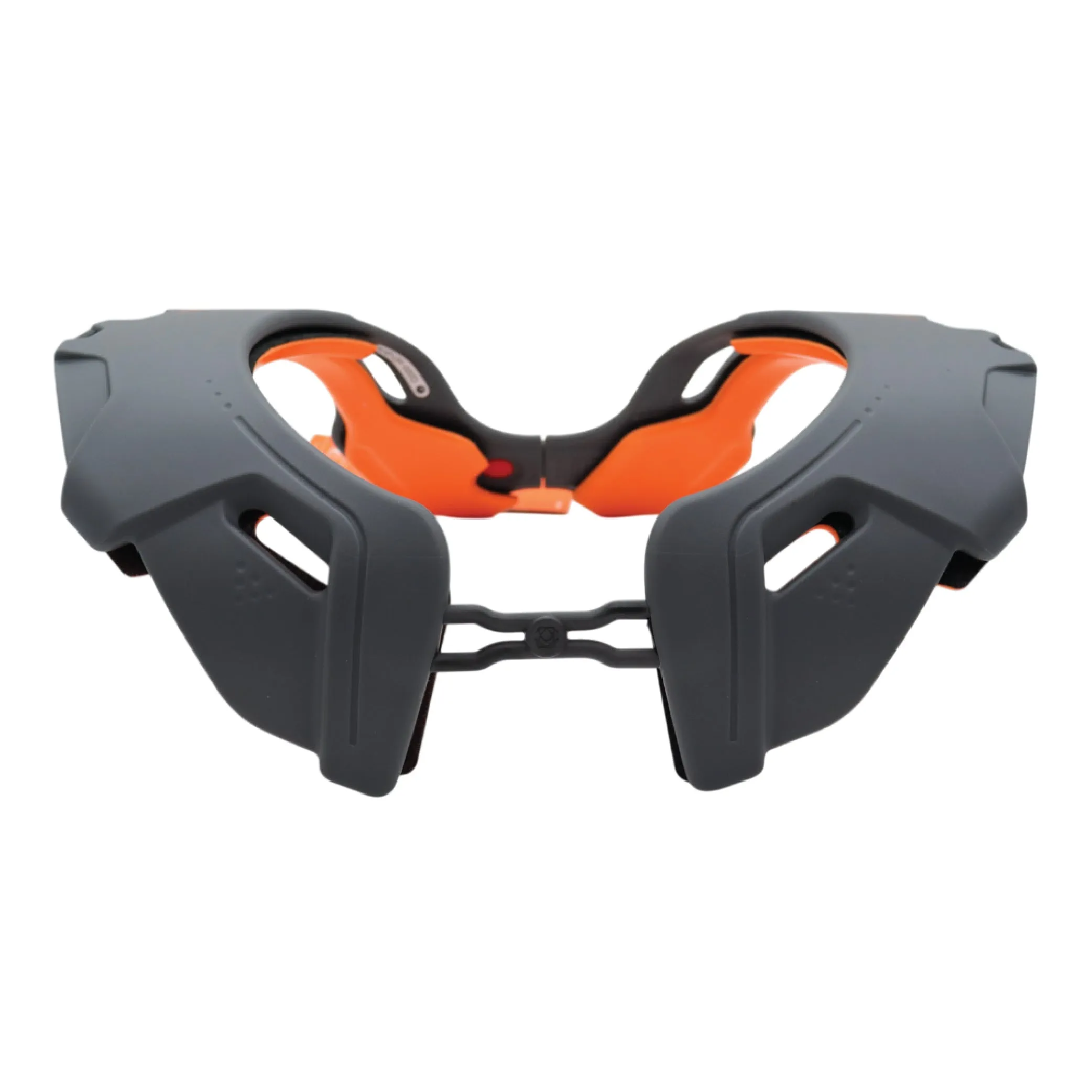Atlas Vision Anti-Compression Sport Neck Brace (Adult - Small/Medium) for Use In: Powersports, Offroad Racing, Motocross, Mountain Biking, BMX, Snowmobiling, Snowboarding (Grey/Orange)