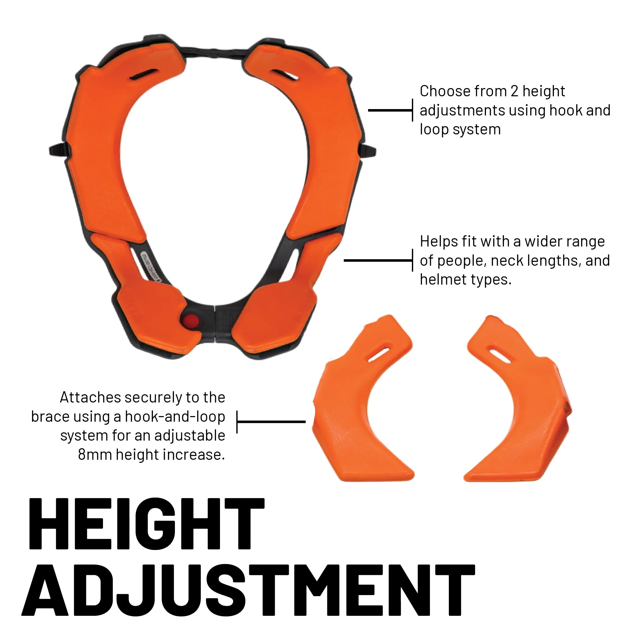 Atlas Vision Anti-Compression Sport Neck Brace (Adult - Small/Medium) for Use In: Powersports, Offroad Racing, Motocross, Mountain Biking, BMX, Snowmobiling, Snowboarding (Grey/Orange)
