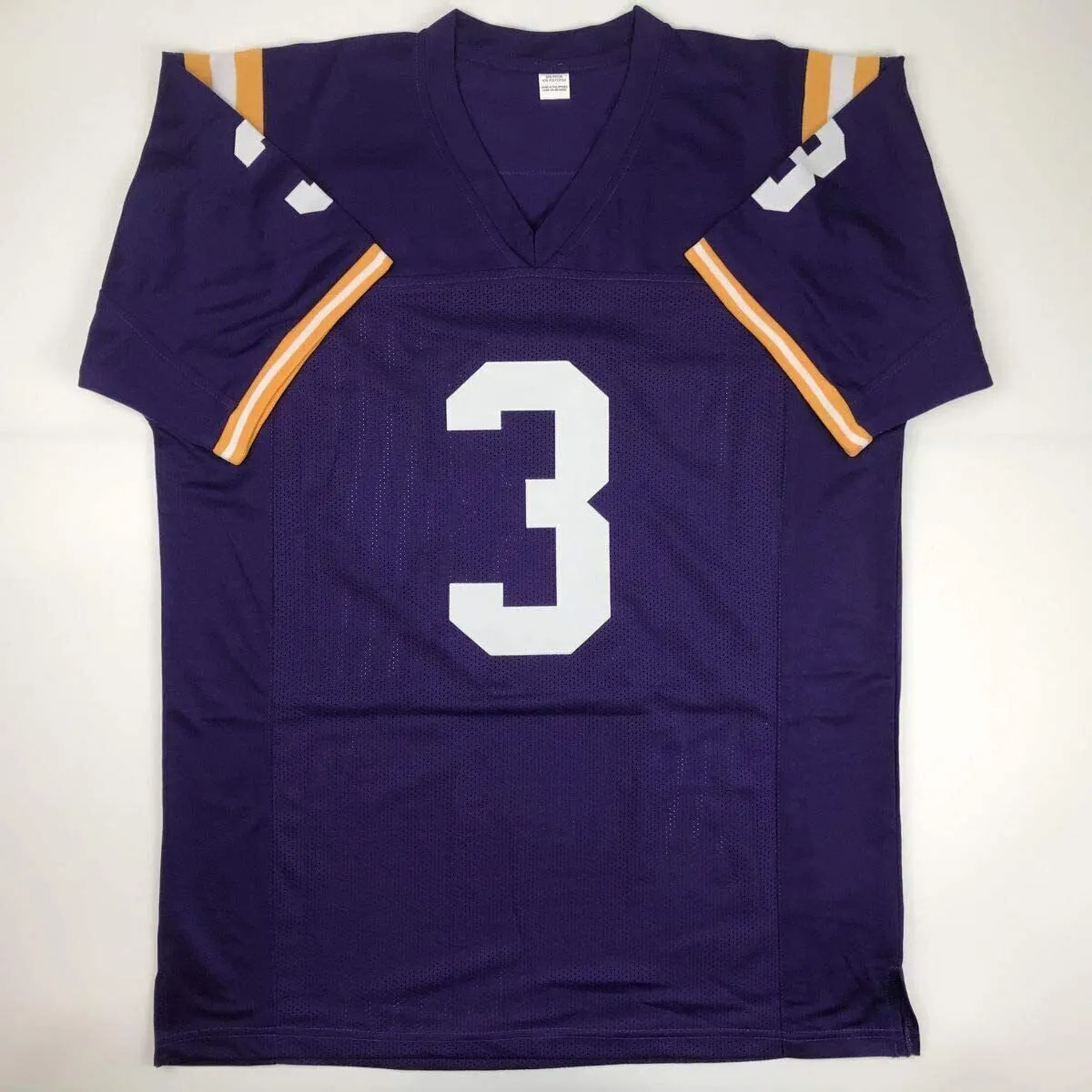 Autographed/Signed Odell Beckham Jr. LSU Purple College Football Jersey JSA COA