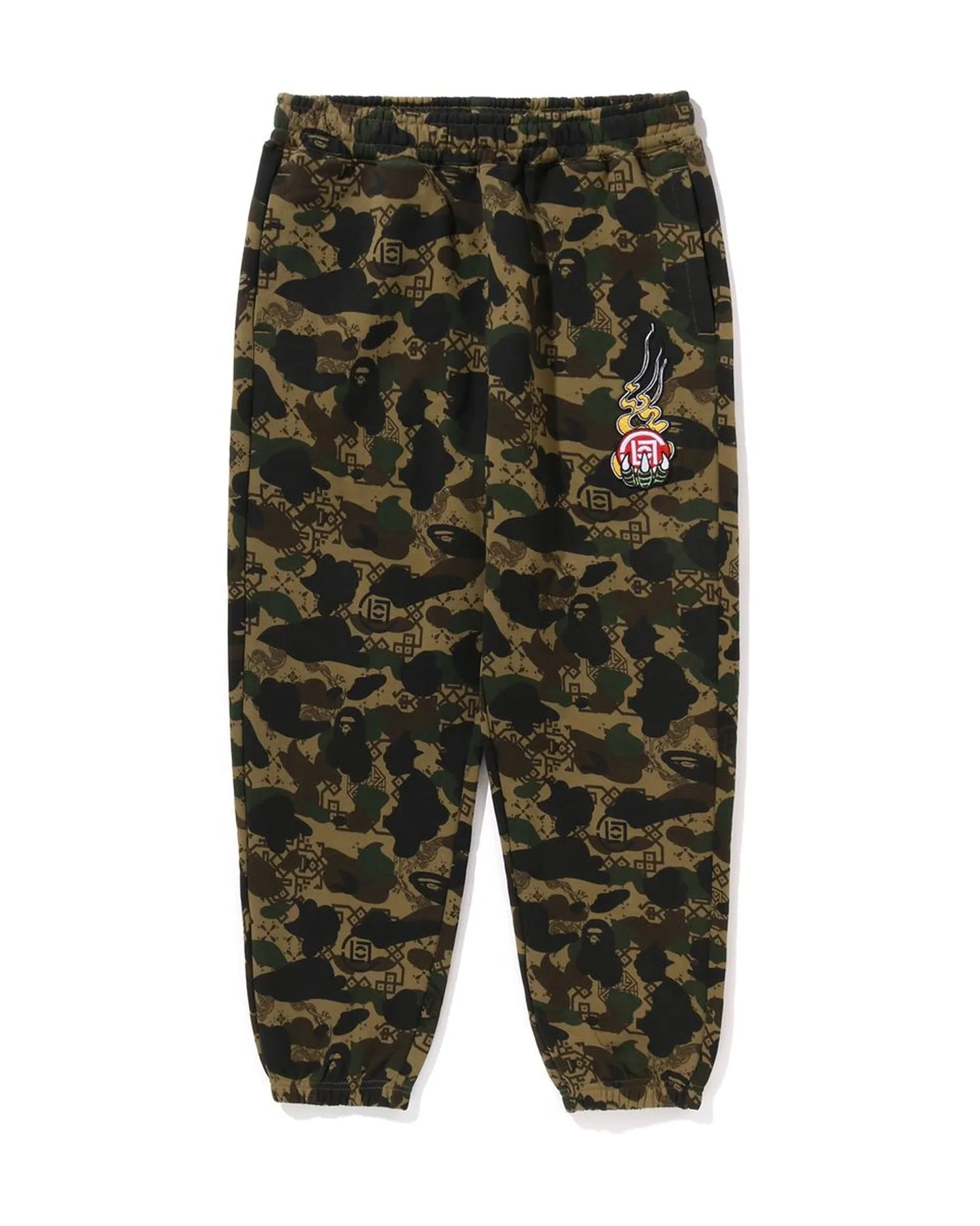 BAPE X Clot Camo Logo Sweat Pants