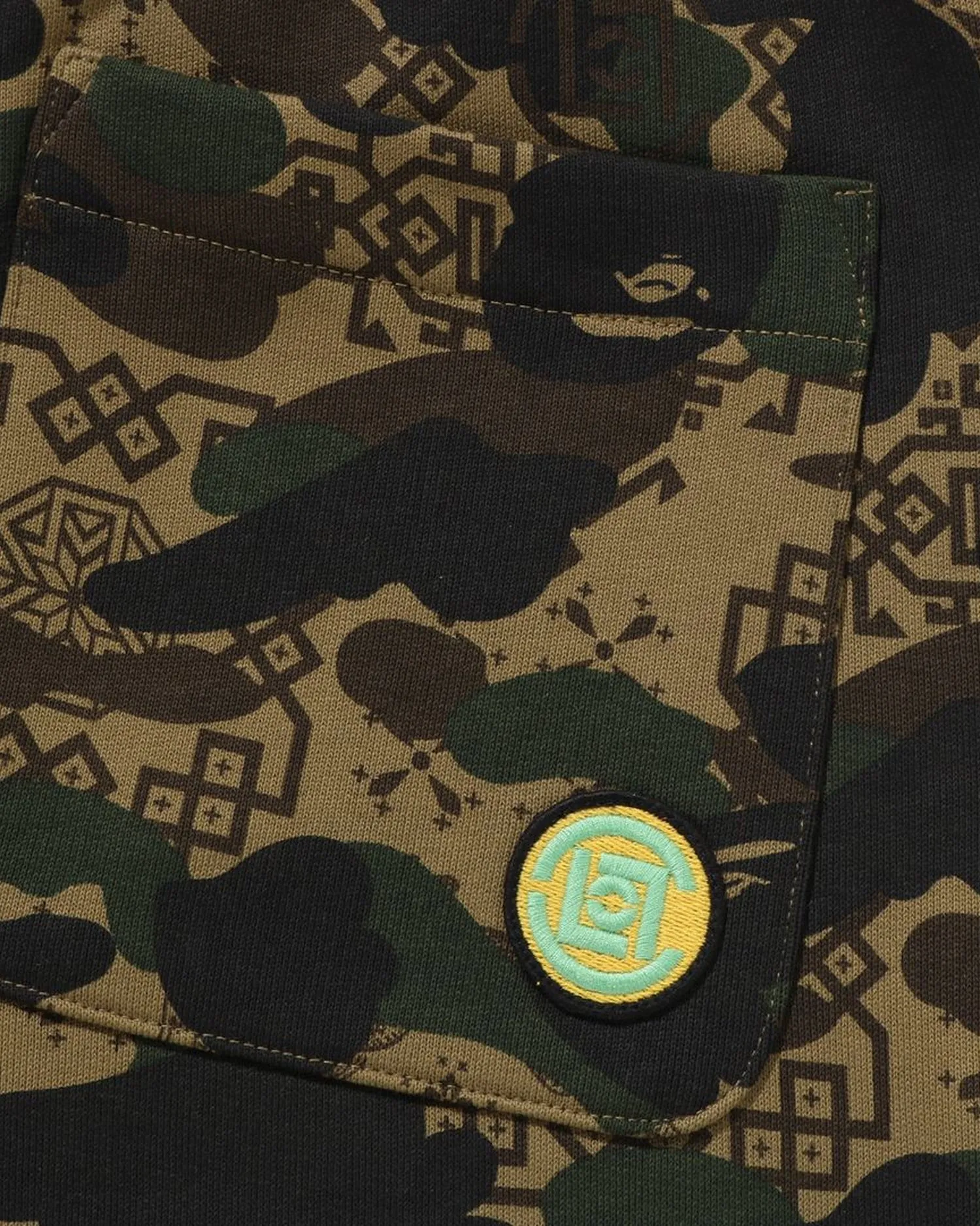 BAPE X Clot Camo Logo Sweat Pants