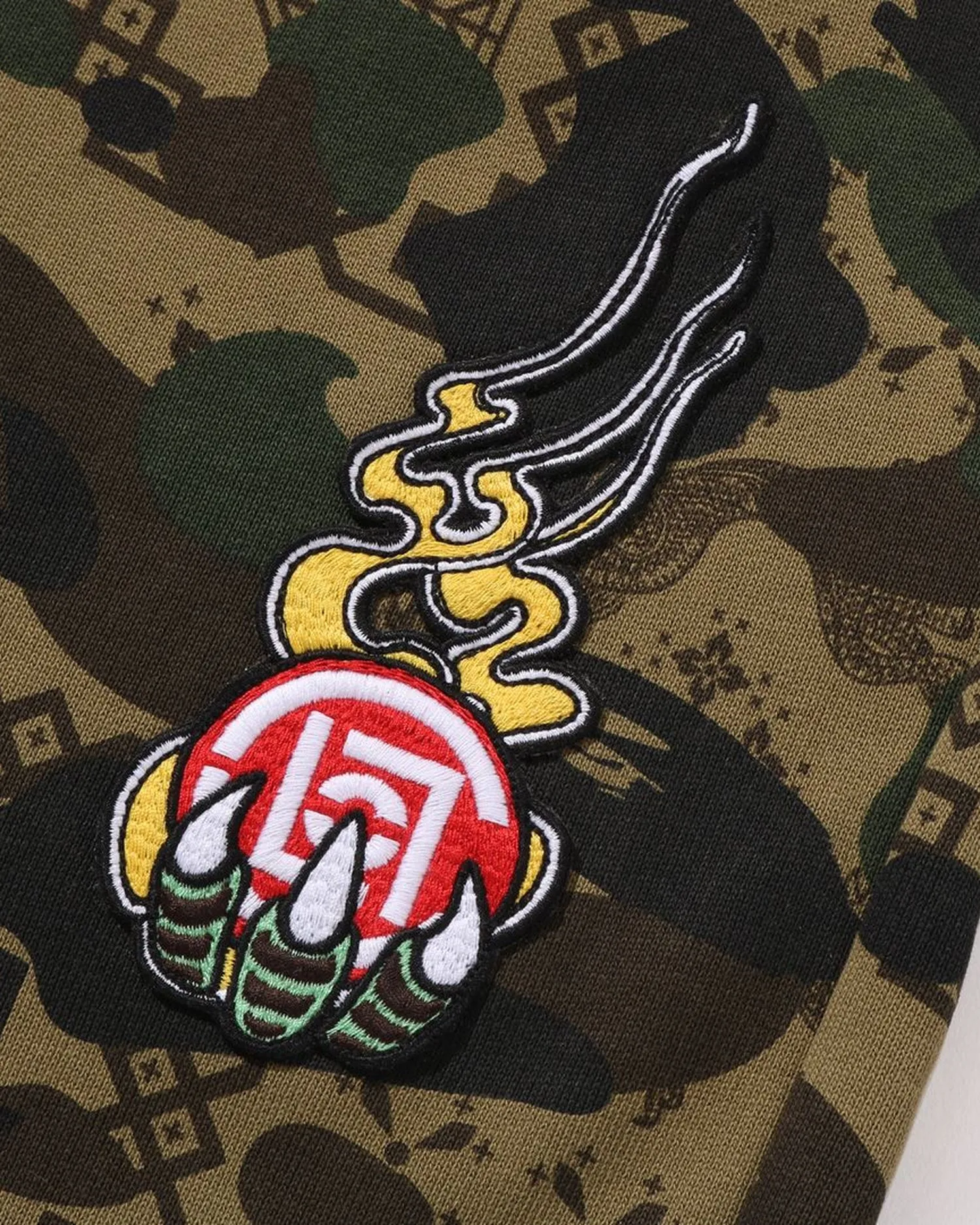 BAPE X Clot Camo Logo Sweat Pants