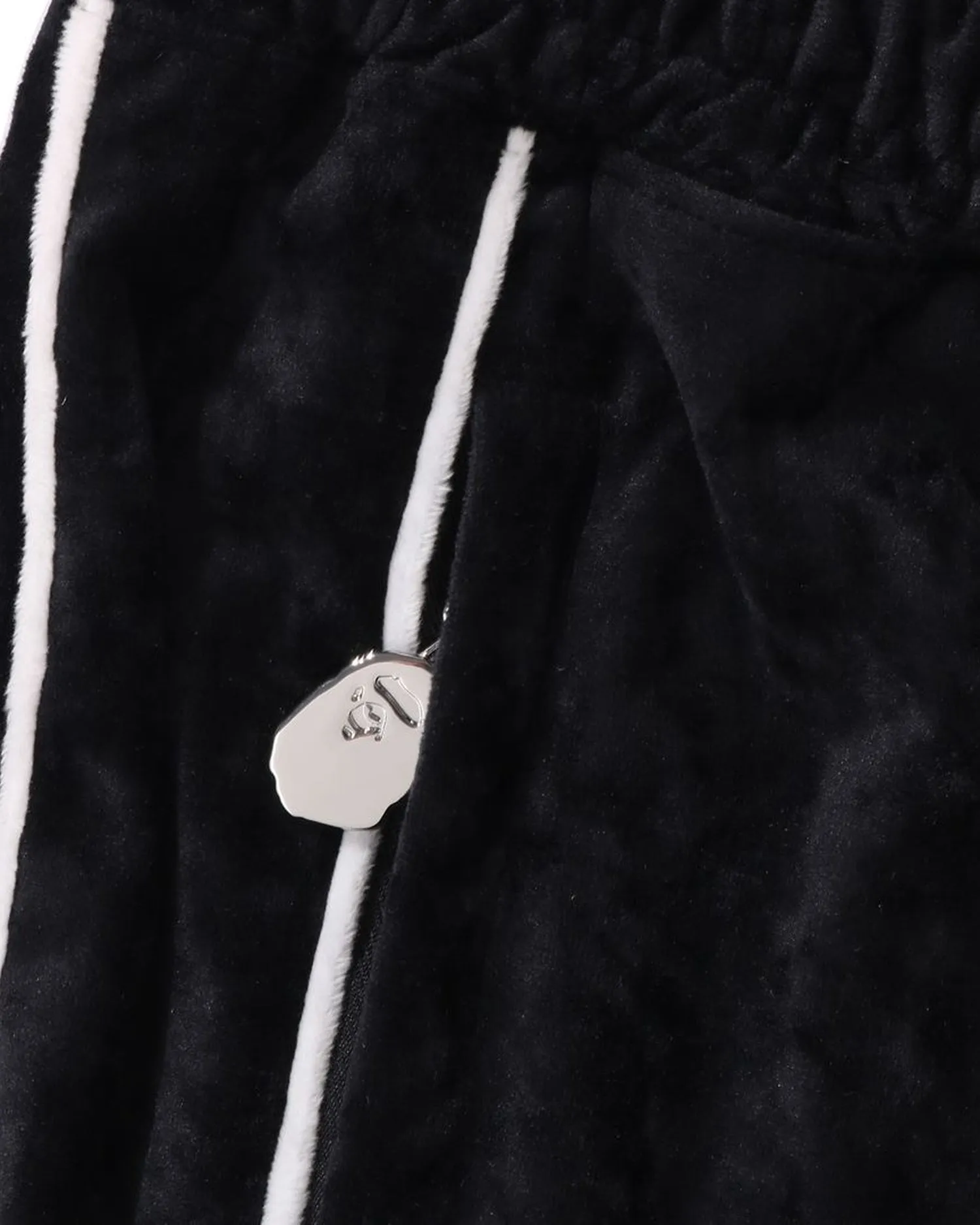 Bathing Ape Logo Velvet Loose Fit Pants
