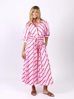 Bianca Dress - Pink Stripes