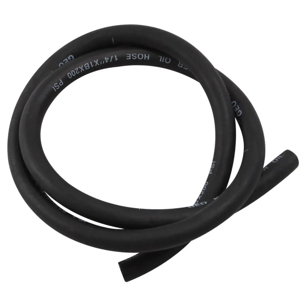 Black 1/4" Neoprene Fuel/Oil Line