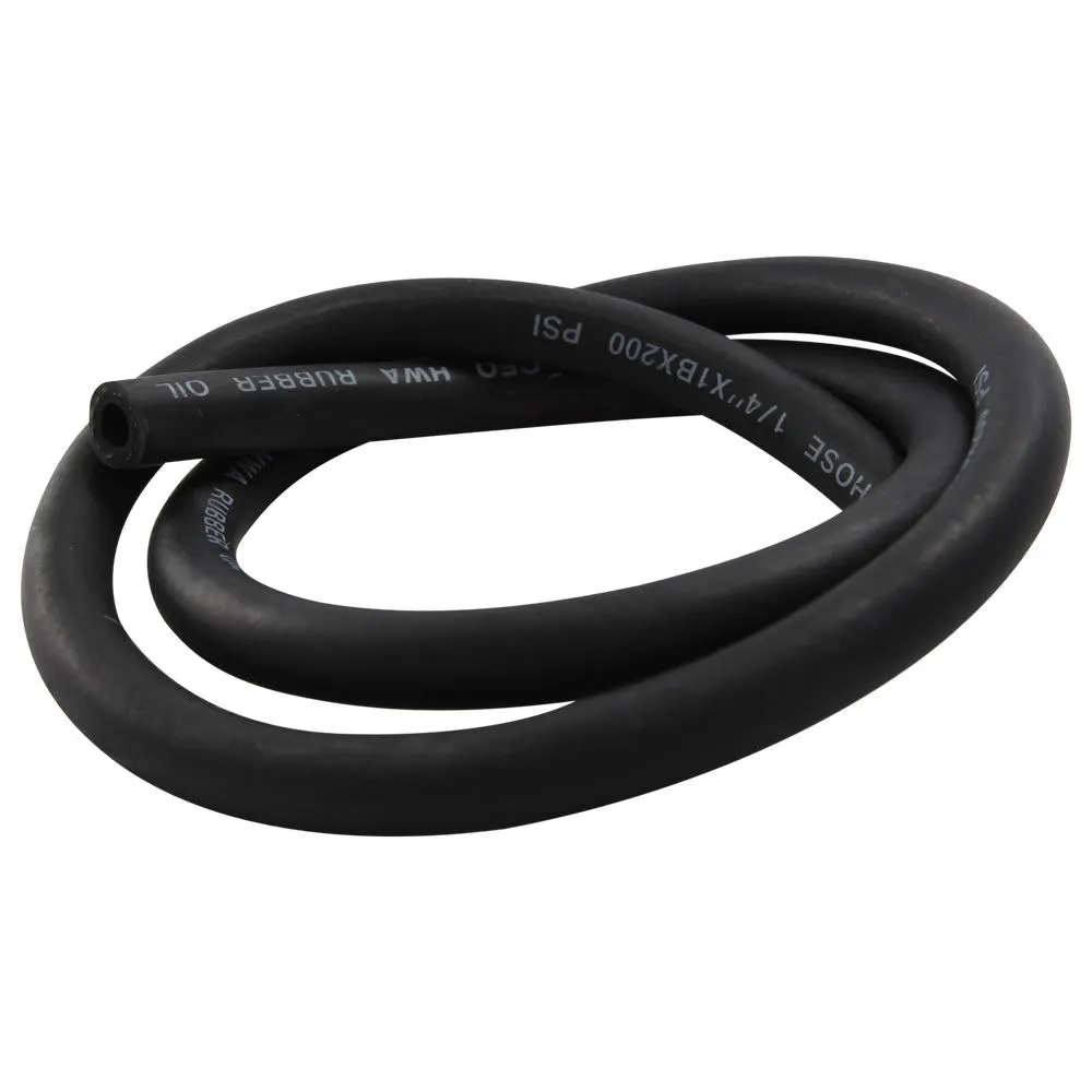 Black 1/4" Neoprene Fuel/Oil Line