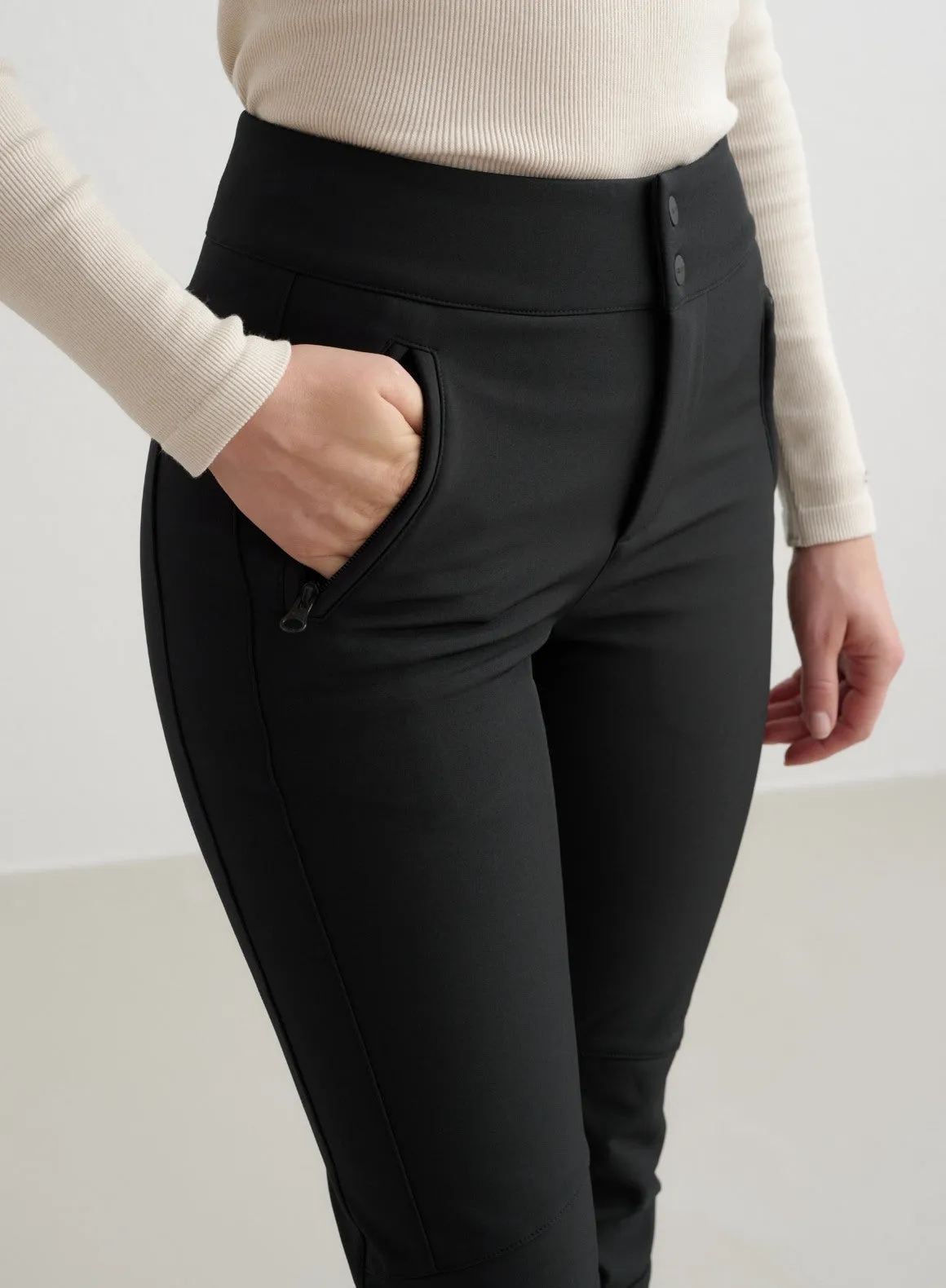 Black Stretch Thermo Pants