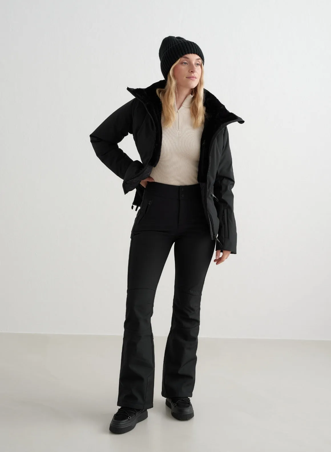 Black Stretch Thermo Pants