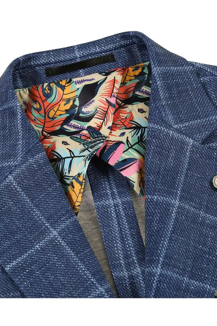 Blue Windowpane Sports Jacket