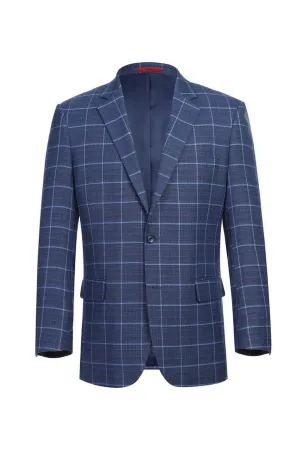 Blue Windowpane Sports Jacket