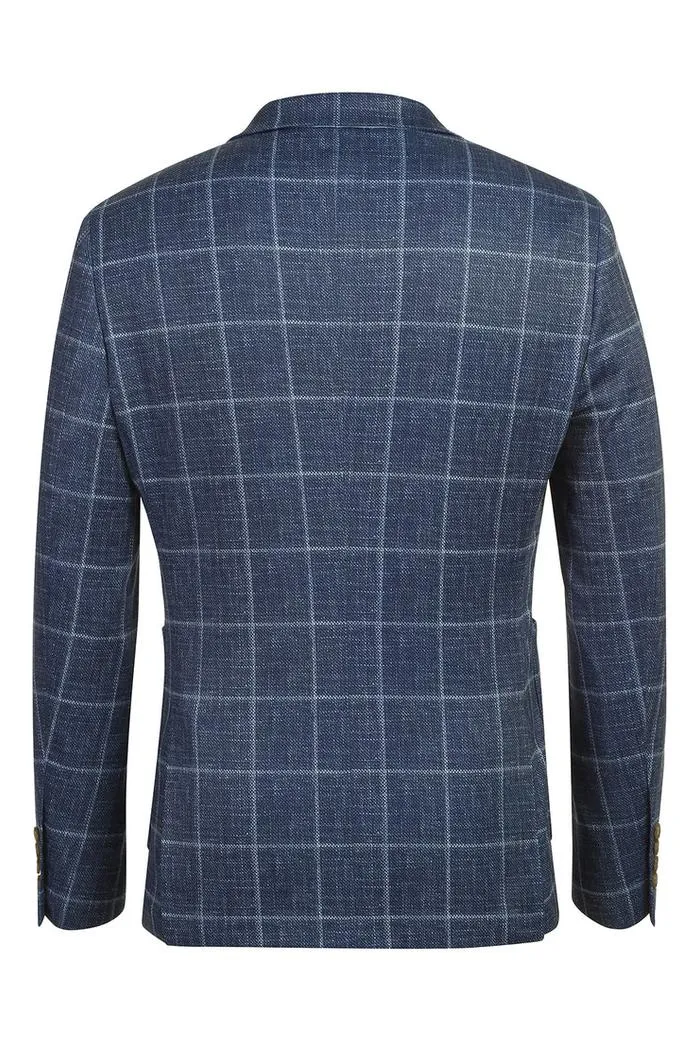Blue Windowpane Sports Jacket