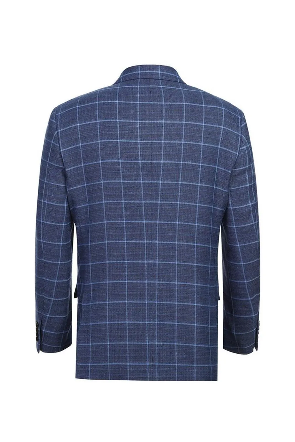 Blue Windowpane Sports Jacket