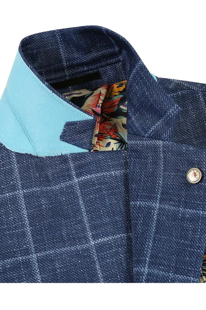 Blue Windowpane Sports Jacket