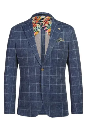 Blue Windowpane Sports Jacket