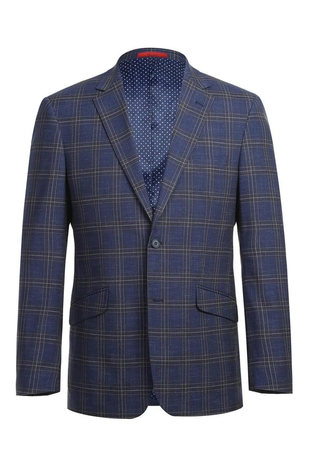 Blue Windowpane Sports Jacket