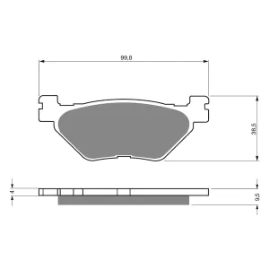 BRAKE PADS GOLDFREN SINTERED SPORTS GF165 - S3 ( PH322 )