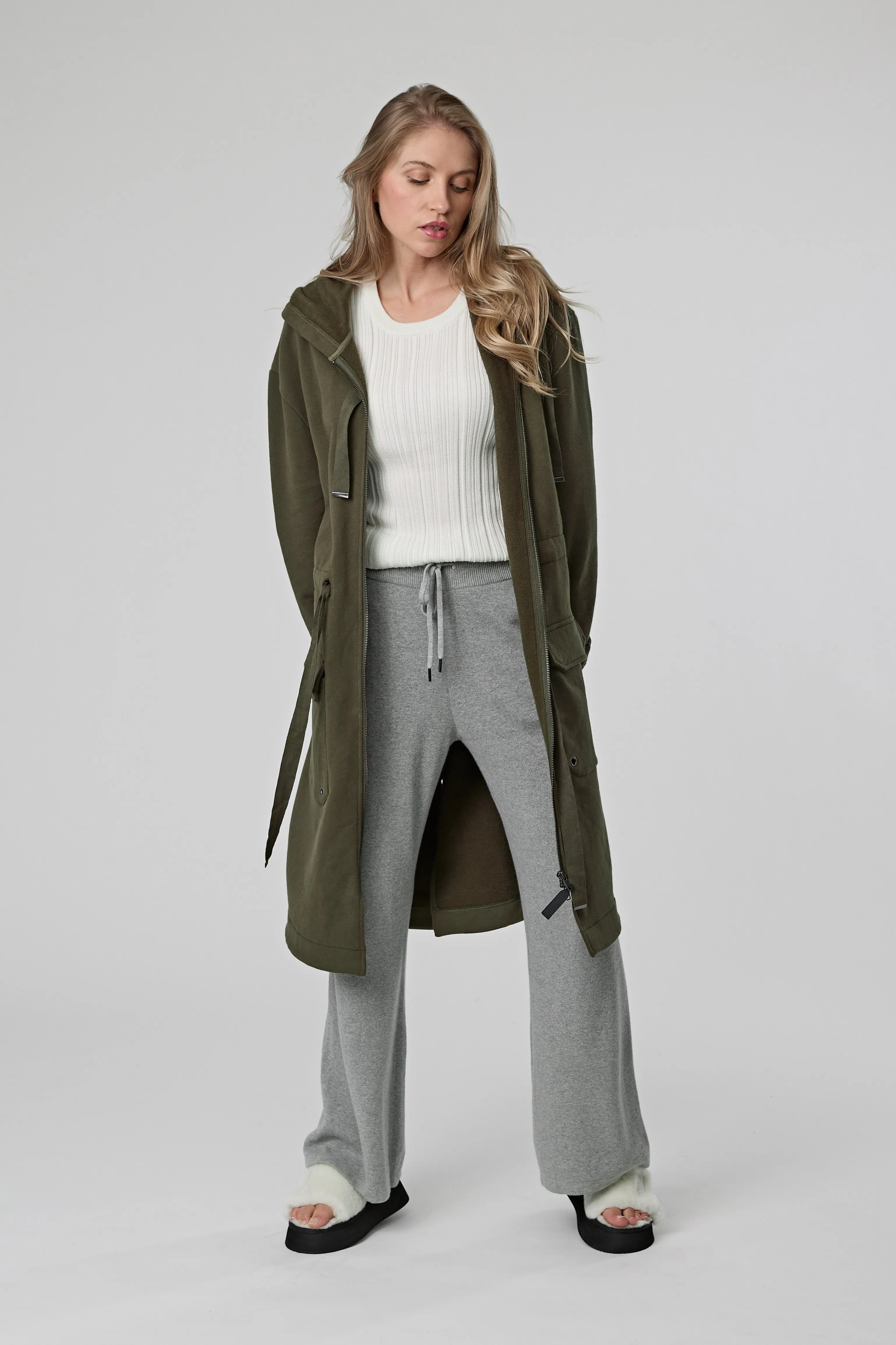 Brooklyn Longline Coat - Olive