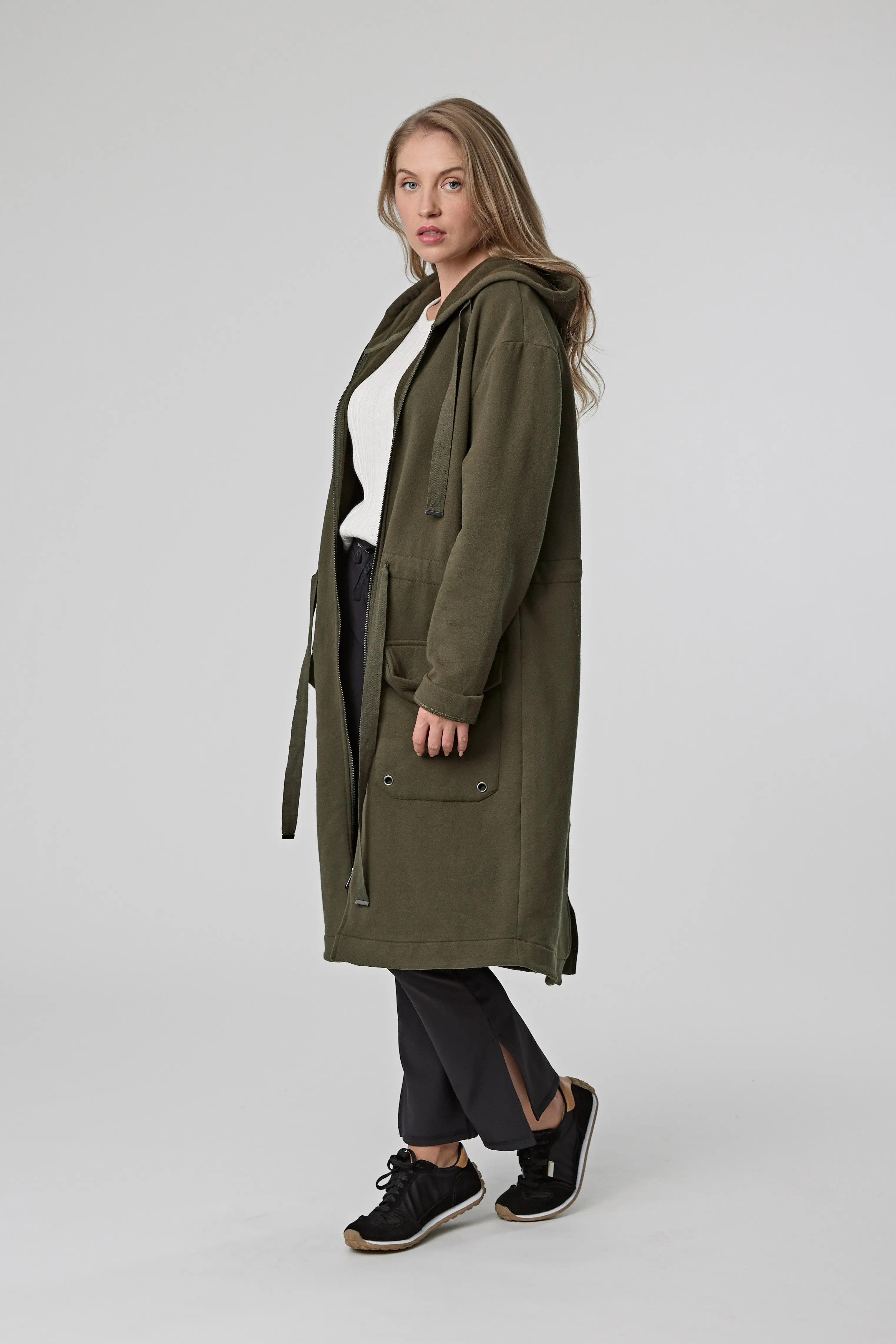 Brooklyn Longline Coat - Olive