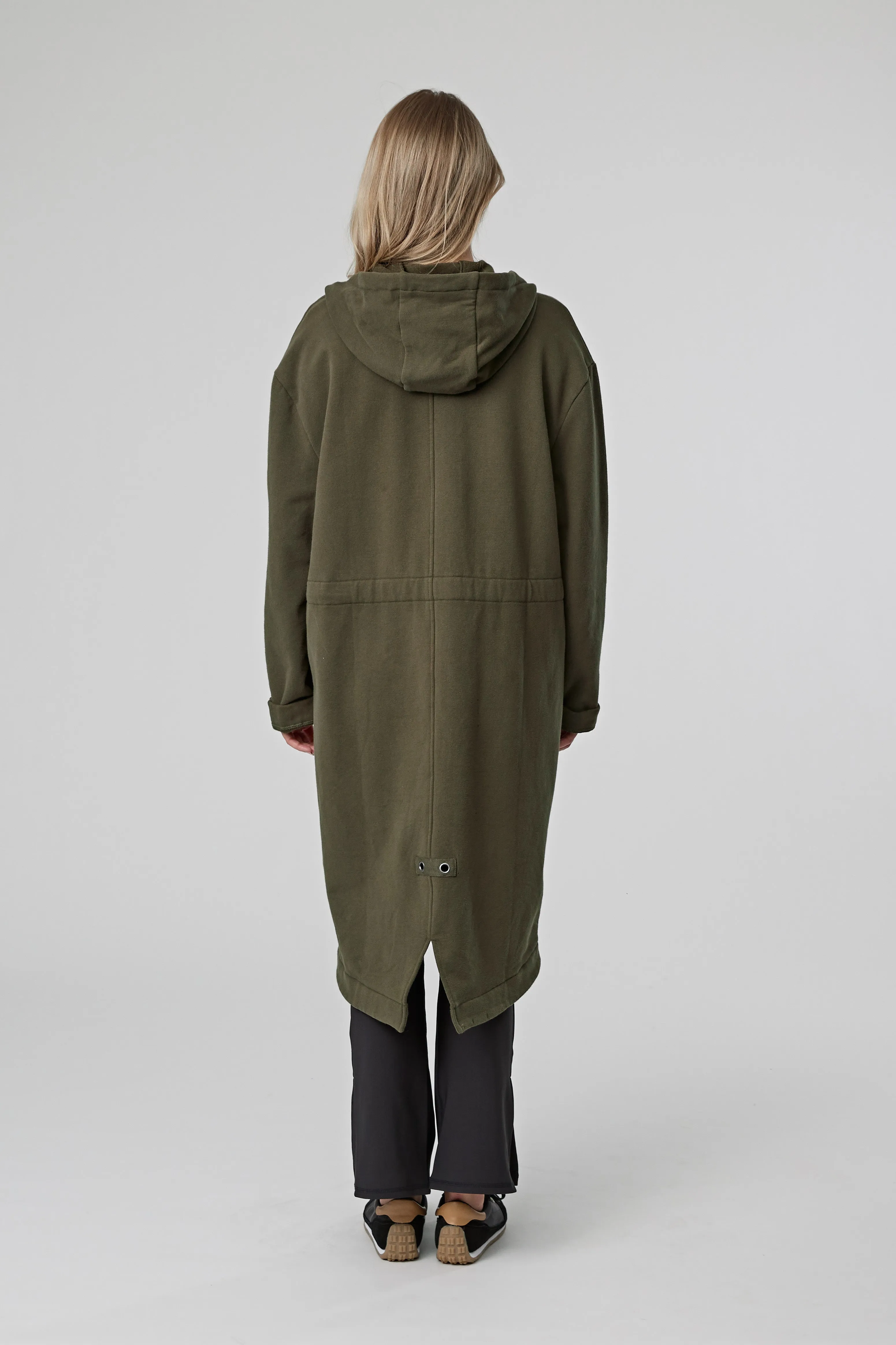 Brooklyn Longline Coat - Olive