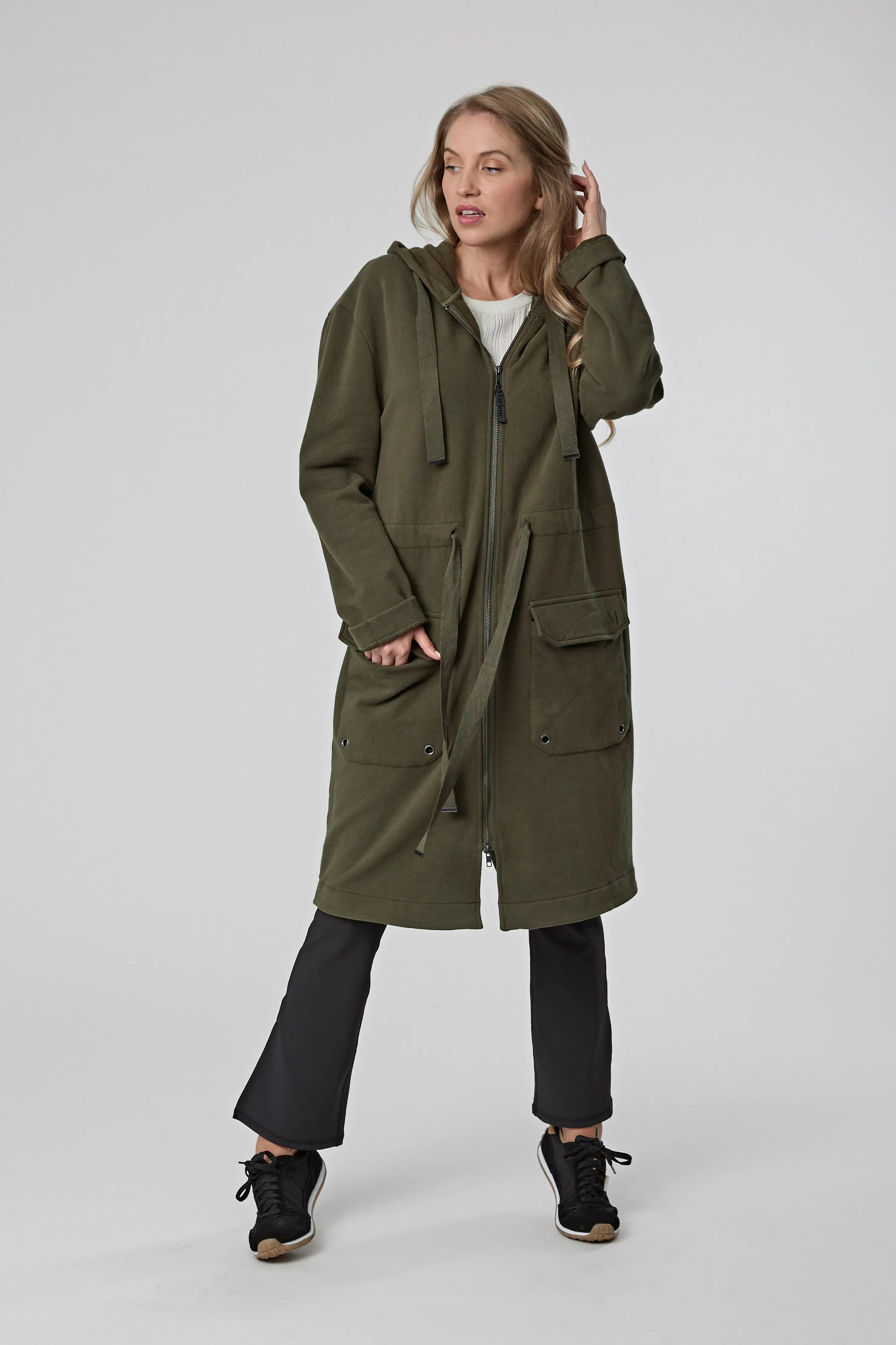 Brooklyn Longline Coat - Olive
